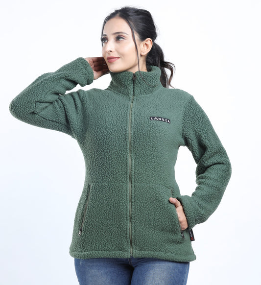 Langza Women's shearling full zip Polartec® fleece