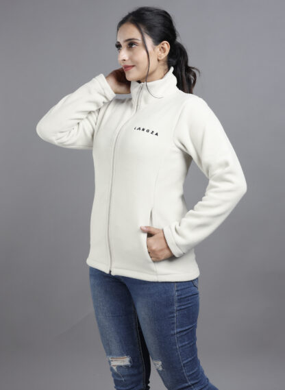 Langza Women's full zipper velour Polartec® fleece - Image 3